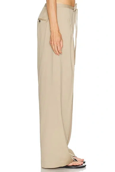 Rohe Relaxed Drawstring Trouser In Brown