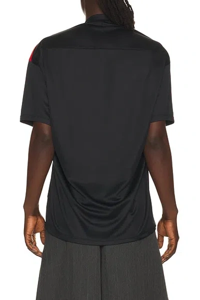 Commission Pulled Soccer Tee In Black