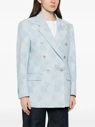 Tagliatore Double-breasted Blazer In Blue