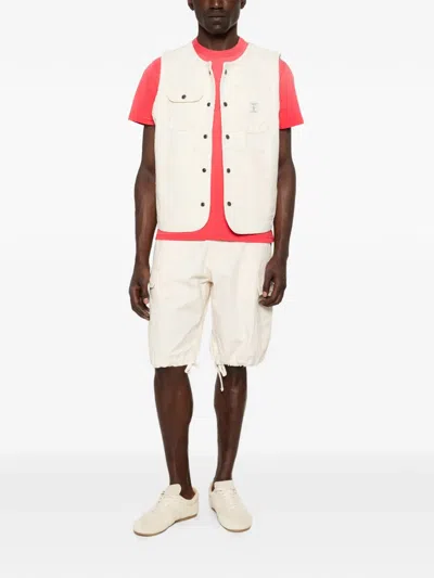 Roy Rogers Drawstring Cargo Shorts In Neutral