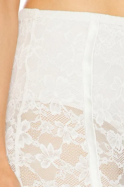 Fleur Du Mal Le Stretch Lace Pencil Skirt In White