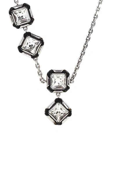 Givenchy Deconstructed Crystals Chain Necklace In Silver