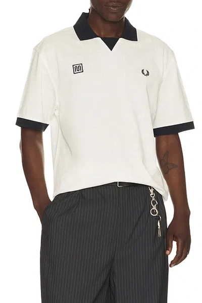 Fred Perry Contrast Collar Short Sleeve Casual Top In Multi