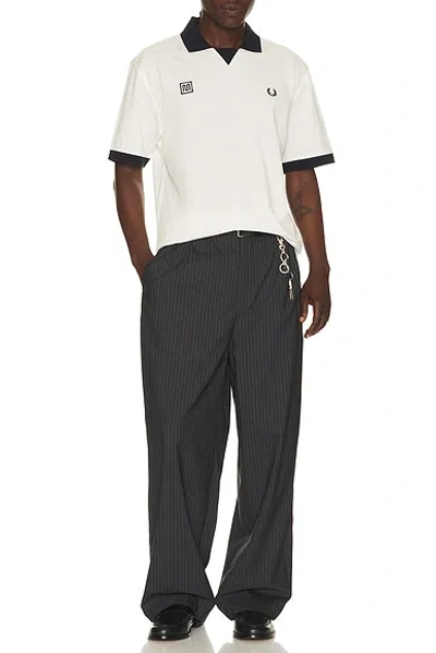 Fred Perry Contrast Collar Short Sleeve Casual Top In Multi