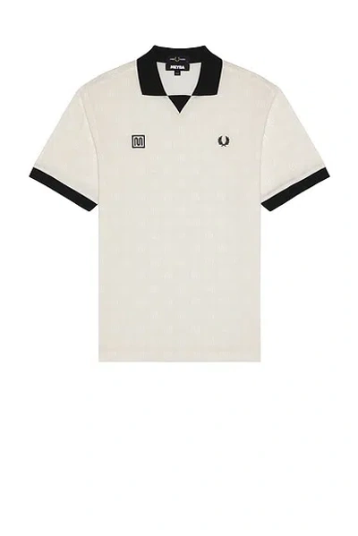 Fred Perry Contrast Collar Short Sleeve Casual Top In Multi