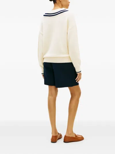 Tommy Hilfiger Stripe-detail Sweater In White