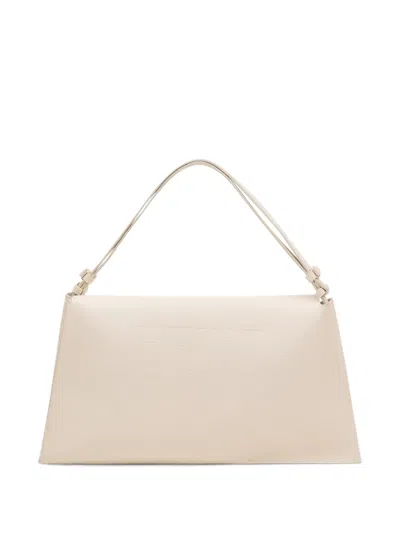 Studio Nicholson Shiboru Leather Shoulder Bag In Neutral