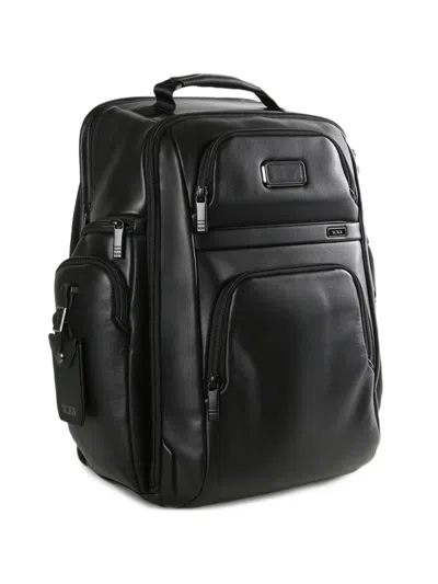 Tumi Leather Laptop Backpack In Black