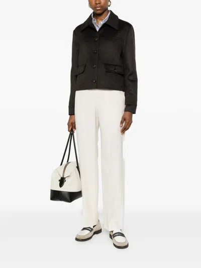 Brunello Cucinelli Flap-pocket Jacket In Brown