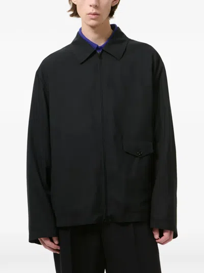 Our Legacy Evolved Jacket In Merino Wool Voile In Eclipse Black In Black