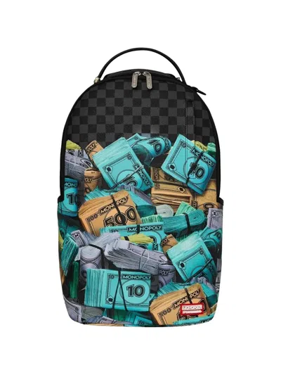 Sprayground Monopoly Stack Up Checkered Backpack In Multi