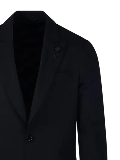 Lardini Single-breasted Blazer In Black