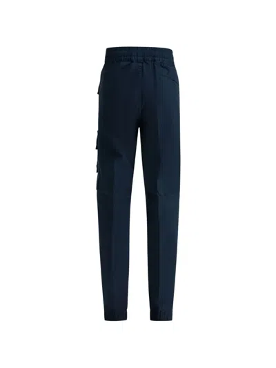Stone Island Compass Cargo Pants In Blue