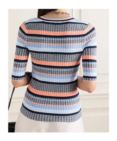 Veronica Beard Striped Sweater In Multi