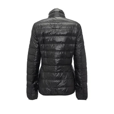 Ea7 Logo Printed Down Jacket In Black