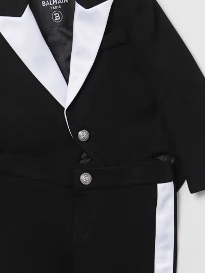 Balmain Two-tone Suit In Black