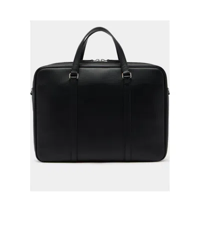 Bally Code Logo Printed Striped Briefcase In Black