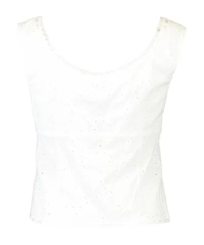 Staud Square Neck Top In Brown