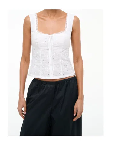 Staud Square Neck Top In Brown