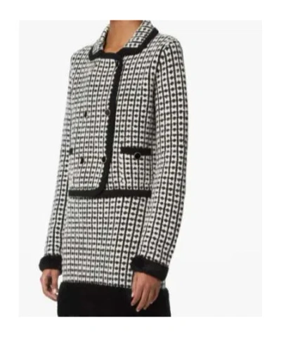 Nina Ricci Tweed-effect Double-breasted Jacket In Multi