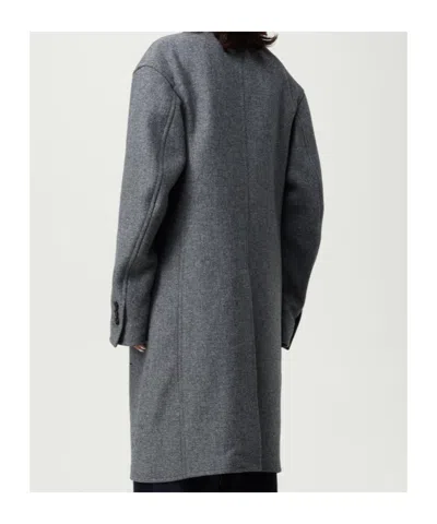 Dsquared2 Single-breasted Notched-lapel Coat In Gray