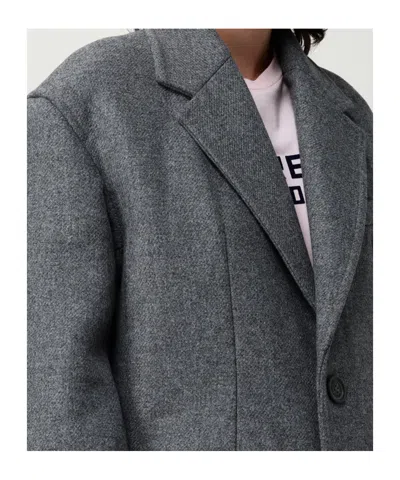 Dsquared2 Single-breasted Notched-lapel Coat In Gray