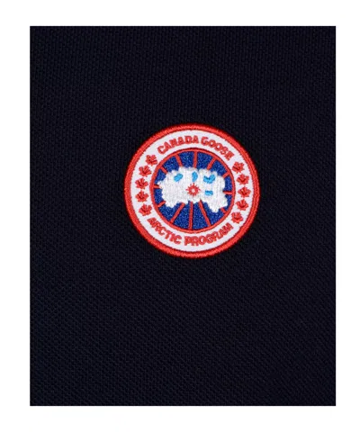 Canada Goose Men Beckley Polo Shirt In Structured Cotton In Blue