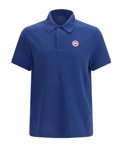 Canada Goose Beckley Polo Shirt Short Sleeve Collar In Blue