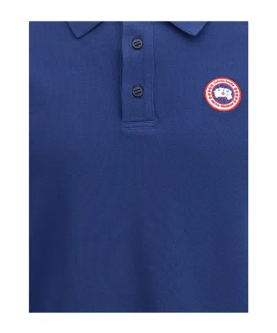 Canada Goose Beckley Polo Shirt Short Sleeve Collar In Blue