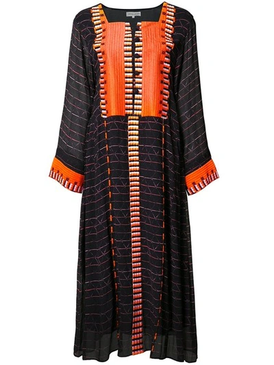 Apiece Apart Las Casas Embroidered Silk Dress In Multi