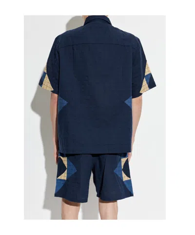 A.p.c. A. P.c. Patchwork Shirt S Indigo In Blue