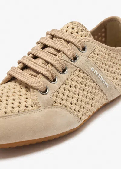 Givenchy Mesh Sneakers Rubber Sole Suede Accents In Neutral