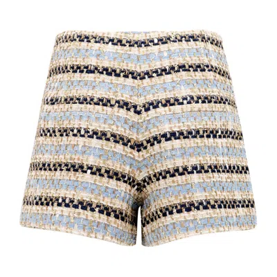 Veronica Beard Metallic Tweed Shorts In Multi