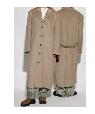 Entire Studios Button-fastening Wool Coat In Brown