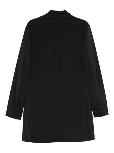 Hugo Boss Three-button Notched-lapels Coat In Black