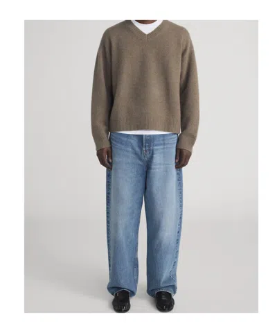 Frame V-neck Sweater In Brown