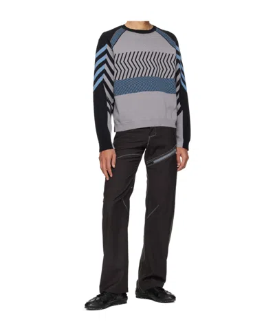 Kiko Kostadinov Chevron-pattern Sweatshirt In Multi