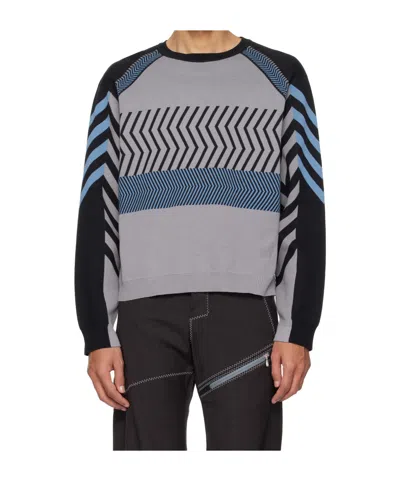 Kiko Kostadinov Chevron-pattern Sweatshirt In Multi