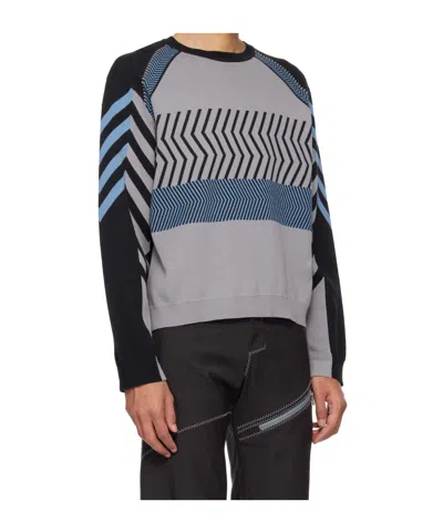 Kiko Kostadinov Chevron-pattern Sweatshirt In Multi