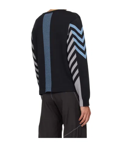 Kiko Kostadinov Chevron-pattern Sweatshirt In Multi