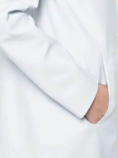 Herno Light Blue Polyamide Coat In Blue