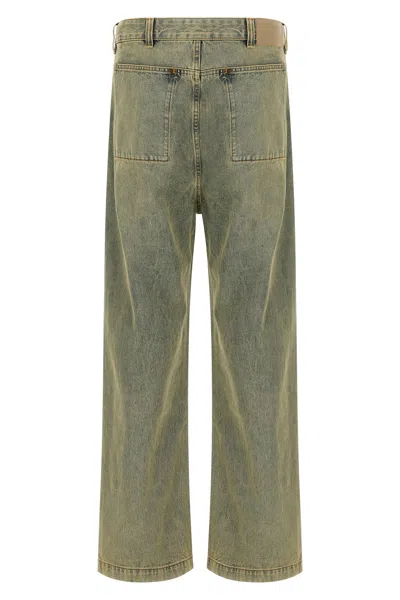 Entire Studios Lean Stonewash-effect Jeans In Green