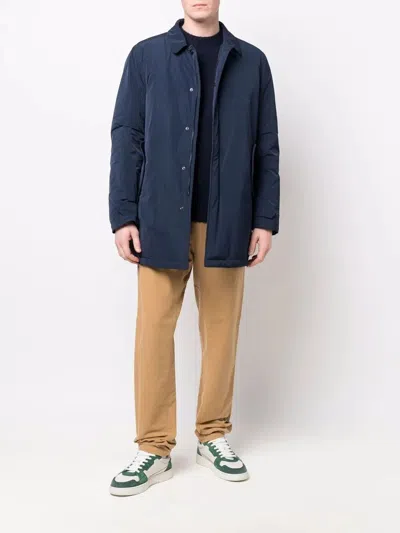 Aspesi Rugged Wool Pullover Sweater In Blue