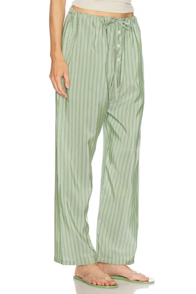 Bode Sylvan Stripe Pant In Green