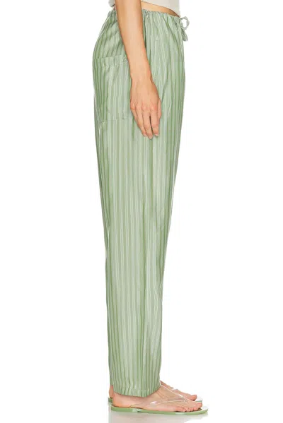 Bode Sylvan Stripe Pant In Green