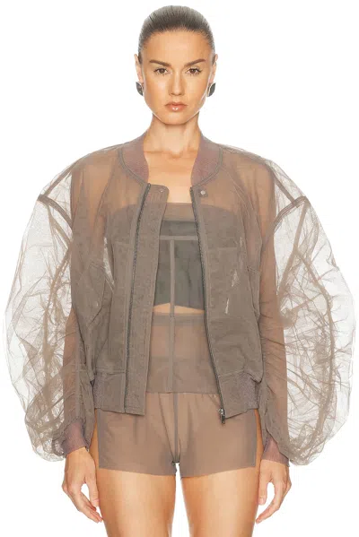 Rick Owens Secchia Flight Jacket In Brown