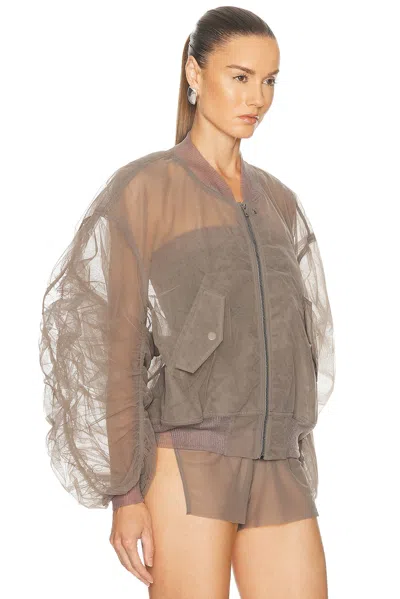 Rick Owens Secchia Flight Jacket In Brown