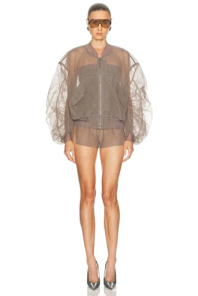 Rick Owens Secchia Flight Jacket In Brown
