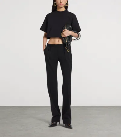 Balenciaga Mini Leather Bolero B Logo Zip Fastening Top Handle With Ring Detail In Black