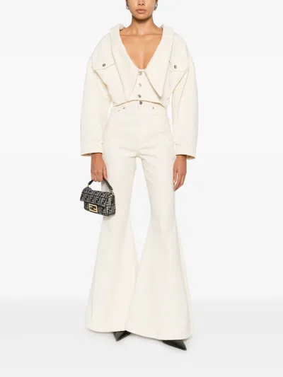 Viktor & Rolf Button Denim Jacket In White